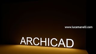 Come realizzare una scritta luminosa con ARCHICAD e CineRender [upl. by Hnid]