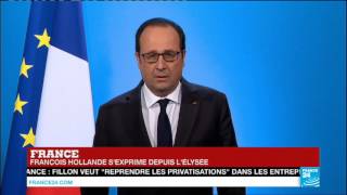 URGENT quotJai décidé de ne pas être candidat à lélection présidentiellequot  François Hollande [upl. by Urian684]