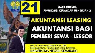 AKUNTANSI LEASING  Akuntansi Bagi Lessor Pemberi Sewa [upl. by Niraj]