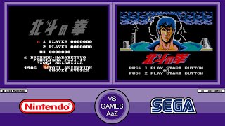 Hokuto no Ken  NES VS Master System  Side By Side Comparison Graphics [upl. by Kcirneh]