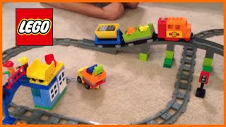 LEGO DUPLO 10508 Deluxe Train Set from 2013  motorized set with bridge  review [upl. by Gorlin124]