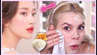 Mascarilla De Arroz COREANA Para La Cara ► ES IMPRESIONANTE 😱  Maina [upl. by Neddra]