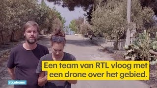 Dronebeelden tonen verwoesting Grieks dorp [upl. by Vasileior]