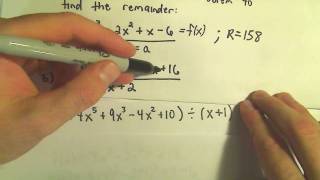 The Remainder Theorem  Example 1 [upl. by Wieren948]