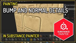 Substance Painter Paint NormalBump Detail on a low poly model [upl. by Gorlin]