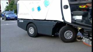 Archive Johnston Sweepers CX200 Compact Street Sweeper for road sweeping in urban areas [upl. by Lekzehcey]