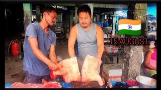 Unique Pork Cutting amp Chops Skills by myself3Independence Day SpecialPerfect Butchery Skills 🇮🇳 [upl. by Nazay]