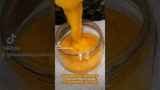 Turmeric Honey Foaming Scrub asmr turmericscrub smallbusiness skincare [upl. by Verdi]