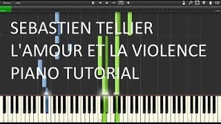 Sebastien Tellier  LAmour Et La Violence Piano Tutorial [upl. by Orapma]