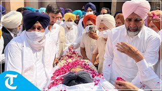 Parkash Singh Badal dies at 95 SAD leaders workers gather at party office to pay tributes [upl. by Giacomo]