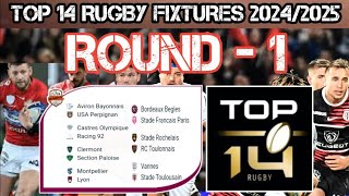 🔴 Top 14 Rugby Round 1 Fixtures 2024 top14 franceleague Rugby [upl. by Halyk]