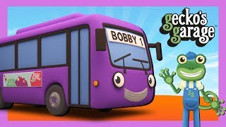 Bus Videos For Children  Geckos Garage  Truck Cartoons [upl. by Ennaillij249]