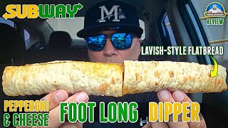 Subway® Footlong Dippers Review 📏🐖🧀  Pepperoni amp Cheese  theendorsement [upl. by Ahsinot]