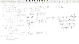 Lecture 32 Representation theory BMathIII [upl. by Philly69]