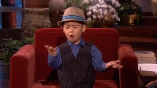 FourYearOld YouTube Sensation Sings for Ellen [upl. by Ecnarretal465]