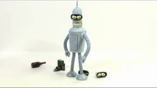 Video Review of the Toynami Futurama Series 3 figure Bender [upl. by Netsryk121]