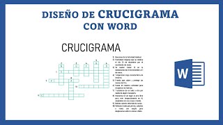 Diseño de CRUCIGRAMA con WORD [upl. by Ephrayim]