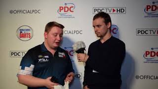 PDC Dart WM 2018  Martin Schindler nach 1 Runden Niederlage [upl. by Esyla]