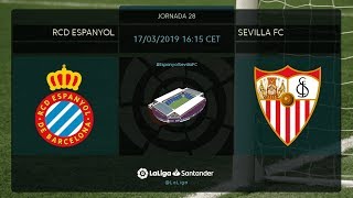 Calentamiento RCD Espanyol vs Sevilla FC [upl. by Dinerman]