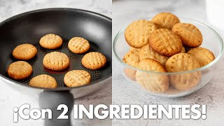 Galletas en Sartén con 2 INGREDIENTES 🍪  Galletas SIN HORNO Muy Fáciles [upl. by Nyrroc294]