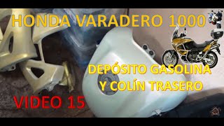 15 Proyecto HONDA VARADERO XL 1000 V Cómo instalar depósito combustible y colín trasero [upl. by Gnohp]