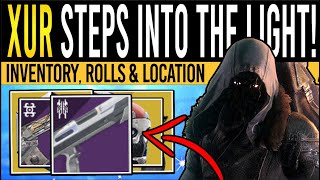 Destiny 2 XURS NEW WEAPONS amp ARMOR 12th April Xur Inventory  Armor Loot amp Location [upl. by Orling]