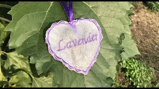 Embroidery Machine  Create a Super Cute quotIn the Hoopquot Lavender Sachet [upl. by Strait]