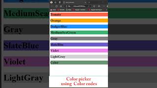 Color picker using HEX Color color code html colorcode hex hex color [upl. by Nwahsaj154]