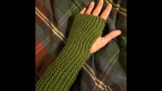 Easy Knit Fingerless Gloves Tutorial [upl. by Nnire]