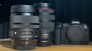 SIGMA ART 2470 vs CANON RF 2470  CANON R5 [upl. by Norrehc]