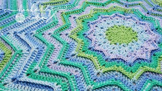 How to Crochet the RIDGED Round Ripple Blanket [upl. by Enihpets652]