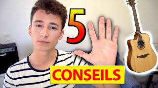 5 Conseils INDISPENSABLES pour DÉBUTANT en GUITARE [upl. by Atiuqel]