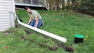 UnderGround Downspouts  How to install downspout extension kit [upl. by Dona169]