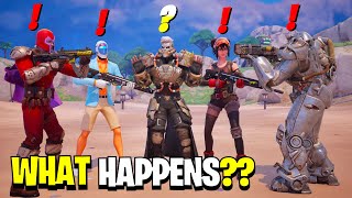 What Happens if ALL Bosses amp NPCs Meet in Fortnite Season 3 [upl. by Homerus]