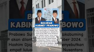 Bocoran kabinet prabowo gibran prabowo gibranrakabumingraka short [upl. by Wilhelmine911]