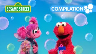 Sesame Street Elmo Plays with Bubbles  Bubble Fun Compilation [upl. by Inalel351]