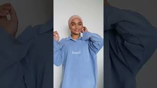 Pinless Hijab Tutorial with Jersey Material ✨ hijabtutorial turbantutorial hijabifashion [upl. by Ettenal692]