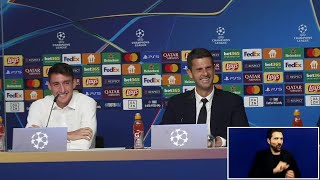 LIPSIA  JUVE Cambiaso e Thiago Motta in conferenza stampa [upl. by Ehrlich]