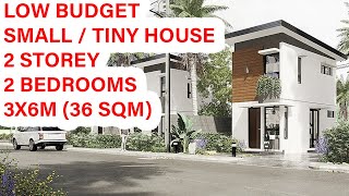 Tiny House Design 3x6 Meters with 2 Bedrooms Philippines [upl. by Adnuhsed]