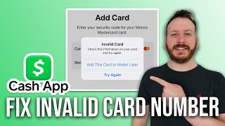 How To Fix Cash App Invalid Card Number  Step by Step [upl. by Bette-Ann]