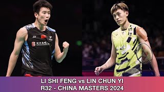 Li Shi Feng vs Lin Chun Yi  Badminton China Masters 2024 [upl. by Elfie]