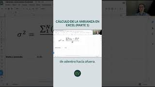 CÓMO CALCULAR LA VARIANZA EN EXCEL PARTE 1 [upl. by Melisse]