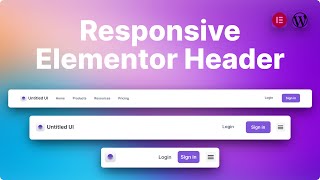 How to make a responsive header with Elementor [upl. by Lerred]