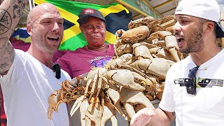 The Best Jamaican Street Food Tour Kingston Food With Alice The Crab Vendor [upl. by Nalrah]