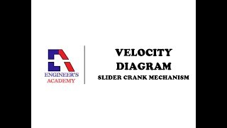 Instantaneous Centre method of Velocity Analysis  Slider Crank Mechanism  IC Method  KTU MOM [upl. by Attelrahc]