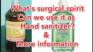 Whats surgical spirit rubbing alcohol and its contents how different from hand sanitizer [upl. by Eyk506]