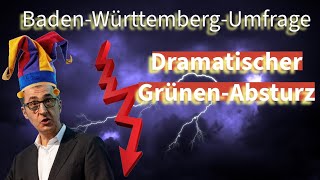 BaWüUmfrage Grüne vor HISTORISCHEM Machtverlust [upl. by Ardiedak204]