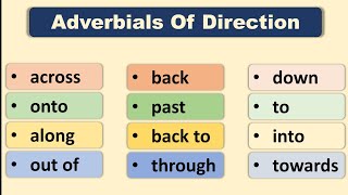 Adverbials Of Direction  Learning English Grammar  Lesson 16  Listening  Reading  Writing [upl. by Neelcaj5]