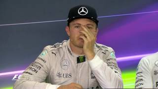 F1 Title Decider Rosberg and Hamilton Reaction [upl. by Auop]