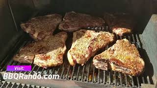 Smoked TBones Traeger Pellet Smoker [upl. by Tice]